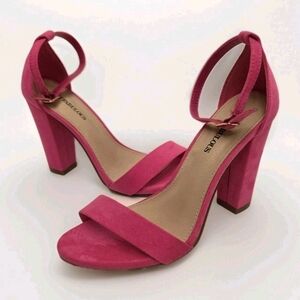 Just Fab Dress Sandals, Makemba, Carmine Rose, Size 7